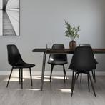 vidaXL Eetkamerstoelen 4 st PP zwart, Verzenden, Nieuw, Zwart