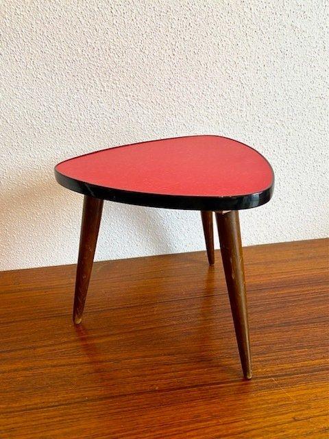 Bijzettafel - Hout en Formica - Vintage Tripod, Antiek en Kunst, Kunst | Designobjecten