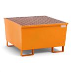 Gebruikte Stalen lekbakken opvangbak voor 1x 200 l vat, Ophalen of Verzenden, Gebruikt