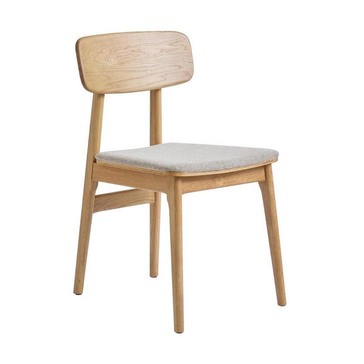 *WOONWINKEL* Eetkamerstoel Eiken Boucle, Huis en Inrichting, Stoelen, Bruin, Nieuw, Verzenden