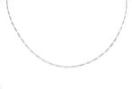 Collier / Ketting zilver met Figaro schakeltjes van 2,3 m..., Sieraden, Tassen en Uiterlijk, Kettingen, Verzenden, Nieuw