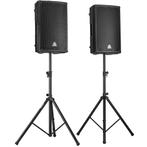 Devine Axeo 15A grote speakerset met statieven voor feestjes, Verzenden, Nieuw