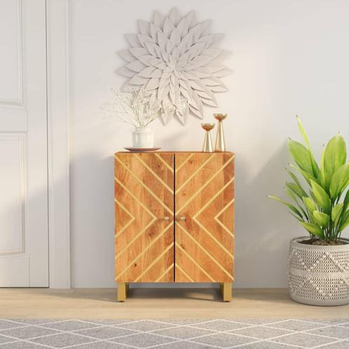 vidaXL Dressoir 60x33,5x75 cm massief mangohout bruin en, Huis en Inrichting, Kasten | Dressoirs, 25 tot 50 cm, Nieuw, 50 tot 100 cm