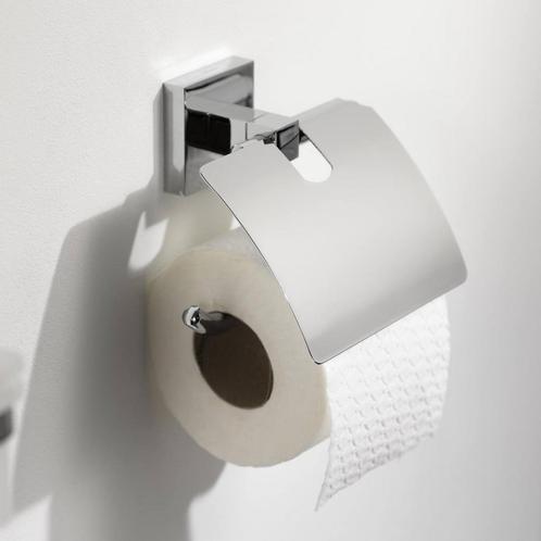 Toiletrolhouder Haceka Mezzo met Klep Chroom, Doe-het-zelf en Verbouw, Sanitair, Ophalen of Verzenden