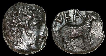 Troas, Neandria 4th century Bc Ar Obol 9mm, 0 49 g Apollo, Postzegels en Munten, Munten | Europa | Niet-Euromunten, Verzenden