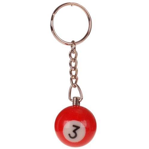 Sleutelhanger - Poolbiljart 3-Ball 3D - Rood - 2,5cm NIEUW, Verzamelen, Sleutelhangers, Nieuw, Ophalen of Verzenden