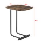 [en.casa] Bijzettafel Kjellerup 55x40x40 cm hotkleurig en zw, Huis en Inrichting, Tafels | Bijzettafels, Verzenden, Nieuw