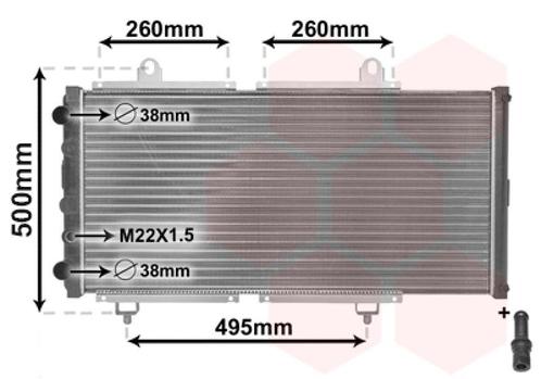 RADIATOR VOOR CITROEN C25 280/290 1982-1994 1300F7, Auto-onderdelen, Airco en Verwarming, Nieuw, Ophalen of Verzenden