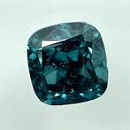 1 pcs Diamant (Kleurbehandeld) - 0.50 ct - Cushion - SI2 -, Nieuw