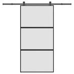 vidaXL Schuifdeur met beslag 102,5x205 cm gehard glas en, Doe-het-zelf en Verbouw, Deuren en Horren, Verzenden, Nieuw