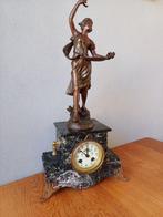 Figurale pendule - Marmer, Messing - 1850-1900, Antiek en Kunst
