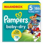 Pampers Baby Dry Luiers Paw Patrol Maat 5 (11-16 kg) 186 stu, Nieuw, Verzenden
