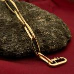 Gouden closed for ever armband | 19,5 cm (moderne armband), Ophalen of Verzenden, Gebruikt, Overige kleuren, Goud