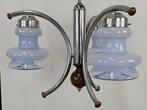 Plafondlamp - Mid-century hanglamp in metaal en vervaagd, Antiek en Kunst, Antiek | Lampen
