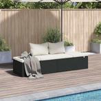 vidaXL Tuinbed 195x60 cm poly rattan zwart, Tuin en Terras, Verzenden, Nieuw