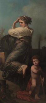 Italiaanse school (XIX) - Allegoria del lavoro, Antiek en Kunst