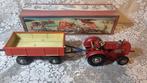 Gama - Blikken speelgoed - Gama 180/4 Tractor & Trailer,