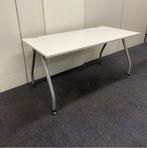 werndl verstelbaar bureau, 160x80cm, wit blad - grijze poten, Huis en Inrichting, Bureaus, Ophalen of Verzenden, In hoogte verstelbaar