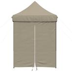 Partytent 2x2 meter inklapbaar pop-up met 4 zijwanden taupe, Verzenden, Nieuw, 2 meter of meer, Partytent