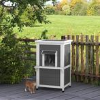 Kattenhuis - Stevig – Waterdicht - Grijs, Ophalen of Verzenden, Nieuw