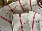 Vroege 20e eeuwse theedoeken met initialen B.B. - Textiel -
