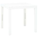 vidaXL Tuintafel 78x78x72 cm kunststof wit, Verzenden, Nieuw, Kunststof