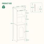 Smalle Badkamerkast met Deuren en Verstelbare Planken Toilet, Verzenden, Nieuw
