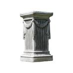 Klassiek – stenen sokkel met draperie – 75 cm hoog, Huis en Inrichting, Woonaccessoires | Zuilen en Pilaren, Ophalen of Verzenden