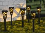 HI Solar Led Tuinlampen - Set van 6 - Zwart, Nieuw, Verzenden