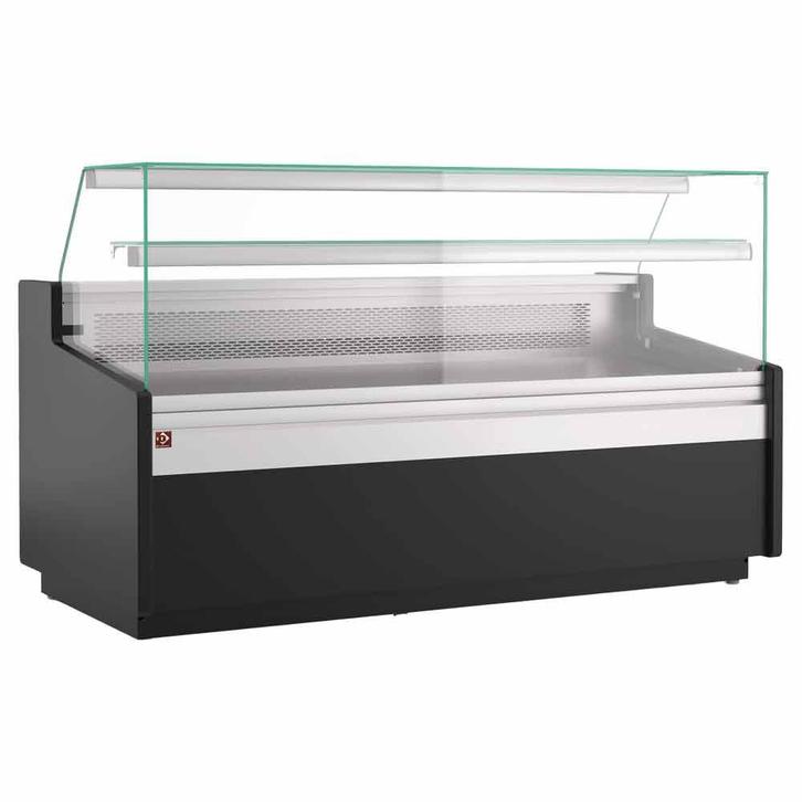 Neutrale vitrinetoonbank, met neutrale reserve – ZWART, Zakelijke goederen, Horeca | Keukenapparatuur, Koelen en Vriezen, Verzenden