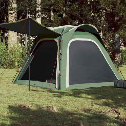 vidaXL Tent 4-persoons waterdicht snelontgrendeling groen, Caravans en Kamperen, Tenten, Nieuw, tot en met 2, Verzenden