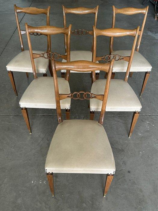 frassino - Stoel (6) - Hout, Metaal, Plastic - Zes, Antiek en Kunst, Curiosa en Brocante