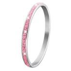 Yolora - Meisjes Bangle met plating - Ovaal - Lichtroze, Verzenden, Nieuw
