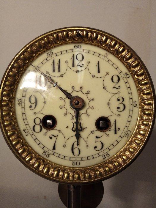 Uurwerk - Glas, Emaille, Messing - 1850-1900 - Uurwerk, Antiek en Kunst, Antiek | Klokken