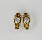 Clip-on oorbellen - 18 karaat Geel goud - Diamant, Sieraden, Tassen en Uiterlijk, Antieke sieraden