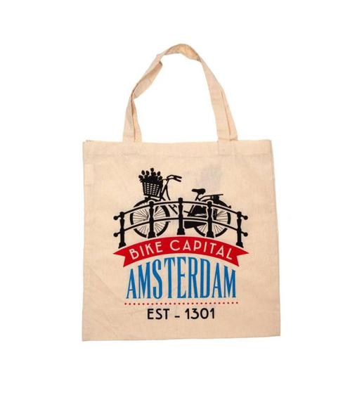 Tas katoen Amsterdam bike capital, Kleding | Heren, Schoenen, Nieuw, Ophalen of Verzenden