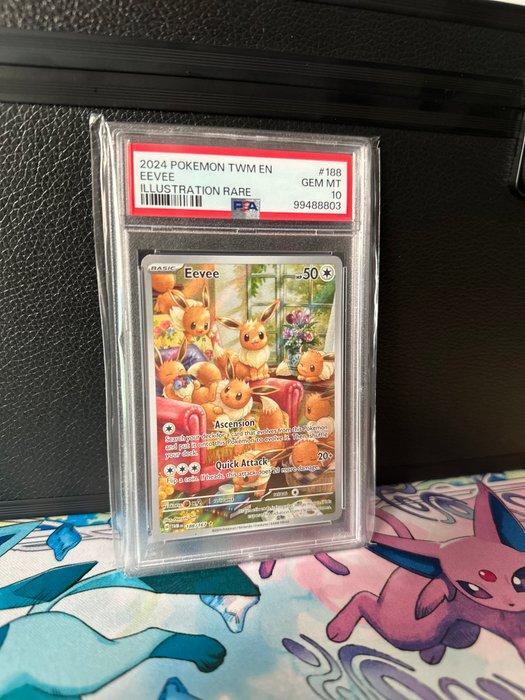 Pokémon - 1 Graded card - Eevee 188 TWM Twilight Masquerade, Hobby en Vrije tijd, Verzamelkaartspellen | Pokémon