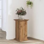 vidaXL Plantenstandaard 33x33x60 cm bewerkt hout artisanaal, Verzenden, Nieuw