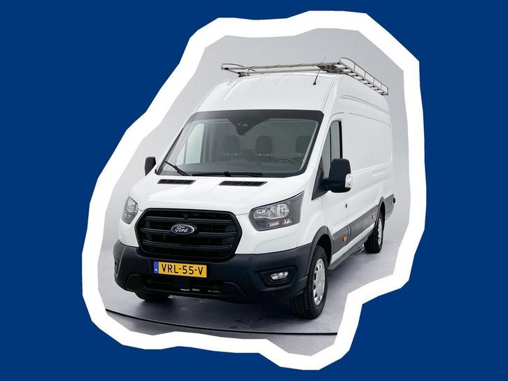 Ford Transit 350 2.0 TDCI L4H3 Trend RWD Trekhaak Betimmerin, Auto's, Bestelauto's, Lease, Overige kleuren, Handgeschakeld, Wit
