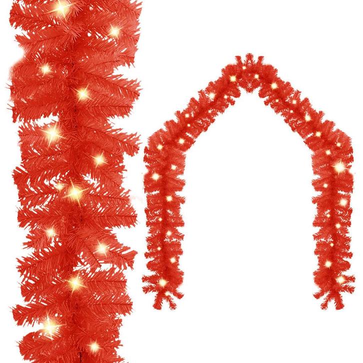 vidaXL Kerstslinger met LED-lampjes 20 m rood, Diversen, Kerst, Nieuw, Verzenden
