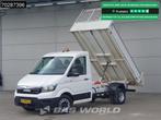MAN TGE 3.180 Kipper Dubbellucht 3,5t Trekhaak Airco Cruise, Auto's, Bestelauto's, Stof, Gebruikt, Euro 6, Wit
