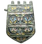 Avar, Slave, Byzantine Brons Belt buckle - 7 cm