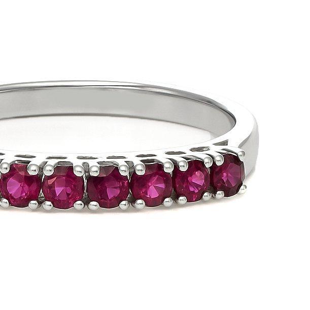 Ring - 18 karaat Witgoud - 0.24ct. tw. Robijn, Sieraden, Tassen en Uiterlijk, Ringen
