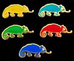 ZOMER OPRUIMING : Peugeot cameleon pin- serie van 5 stuks, Verzamelen, Speldjes, Pins en Buttons, Verzenden, Nieuw, Transport