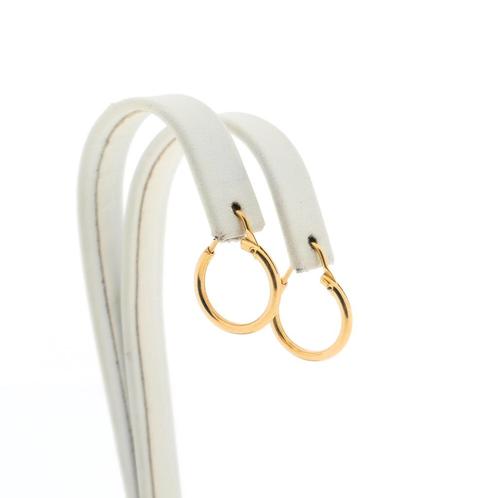 18 Krt. gouden oorringen | Ø 14 mm (oorbellen) (oorbellen), Sieraden, Tassen en Uiterlijk, Oorbellen, Overige kleuren, Gebruikt