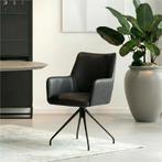 Leren draaibare eetkamerstoel Wave, Ophalen of Verzenden, Nieuw, Leer, Bohemian, Eigentijds, Industrieel, Modern, Scandinavisch