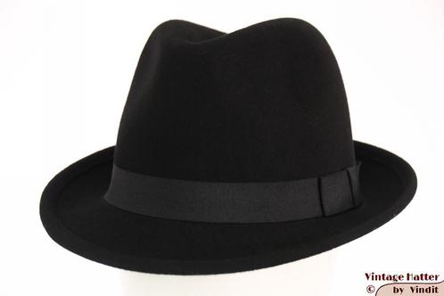 heren Gleufhoed Hawkins zwart vilt 56, 57, 58 en 59 Nieuw, Kleding | Heren, Hoeden en Petten, Hoed, Nieuw, Ophalen of Verzenden