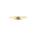Gouden ring met diamant 14 krt, Sieraden, Tassen en Uiterlijk, Ringen, Goud, 17 tot 18, Dame, Wit