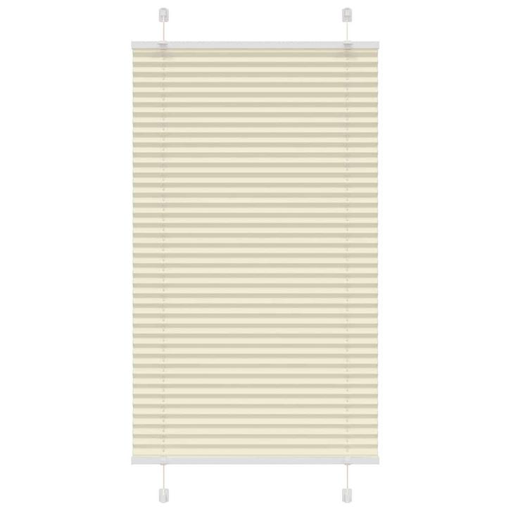 vidaXL Plissé rolgordijn 75x100 cm stofbreedte 74,4 cm, Huis en Inrichting, Stoffering | Gordijnen en Lamellen, Crème, Nieuw, Verzenden
