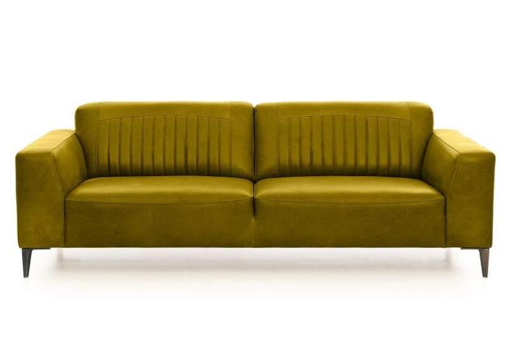 Bankstel Aspen - rechte banken - Goud, Huis en Inrichting, Banken | Bankstellen, Nieuw, Leer